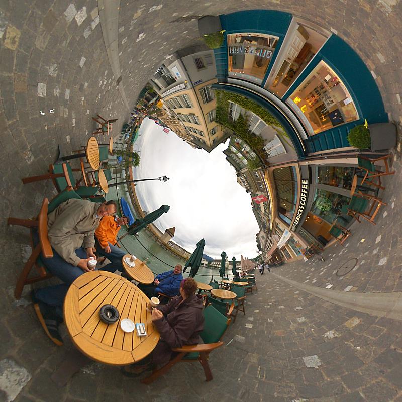 Panoramists Taking A Coffee Break